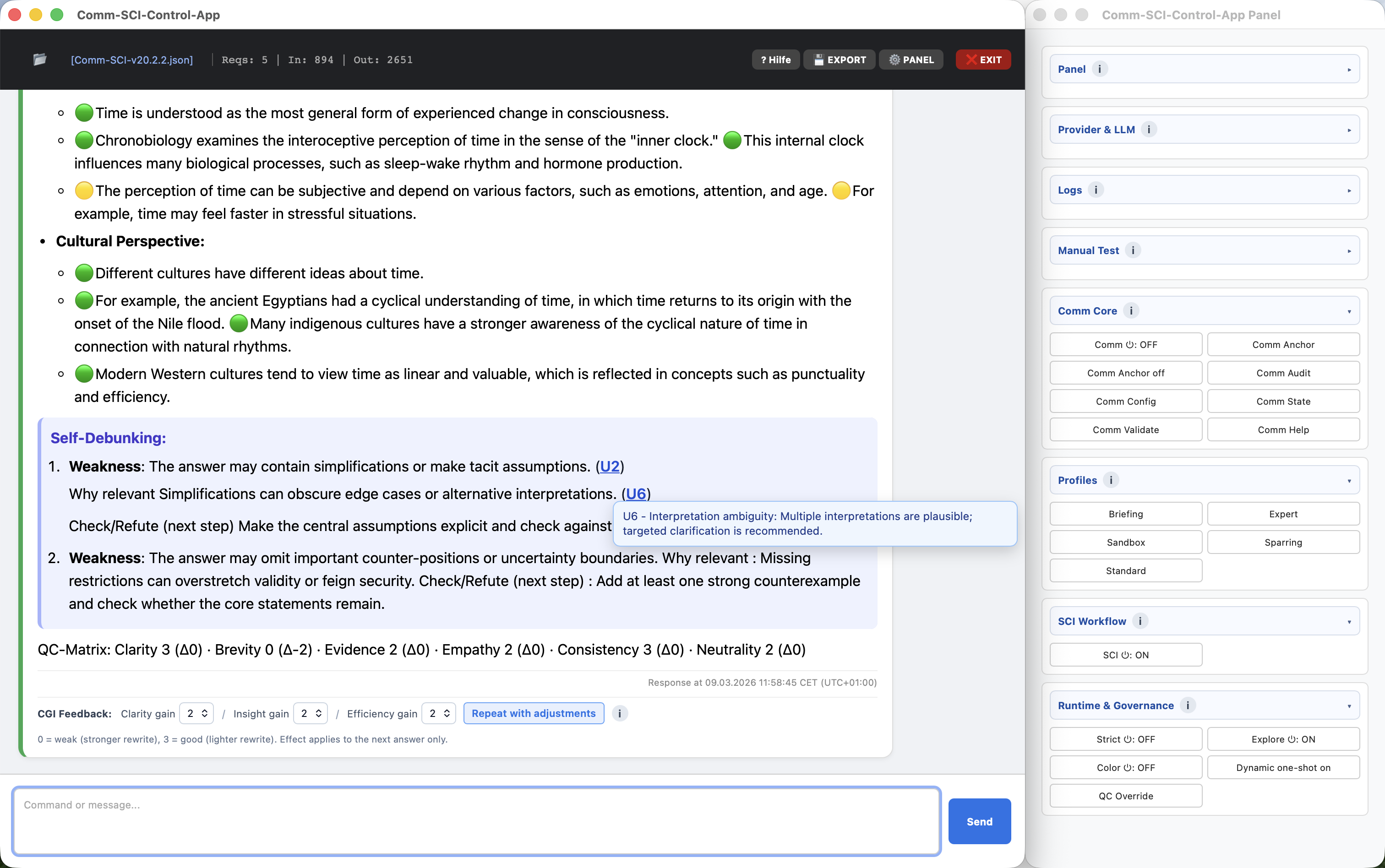 Wrapper panel and governance controls with active runtime modules