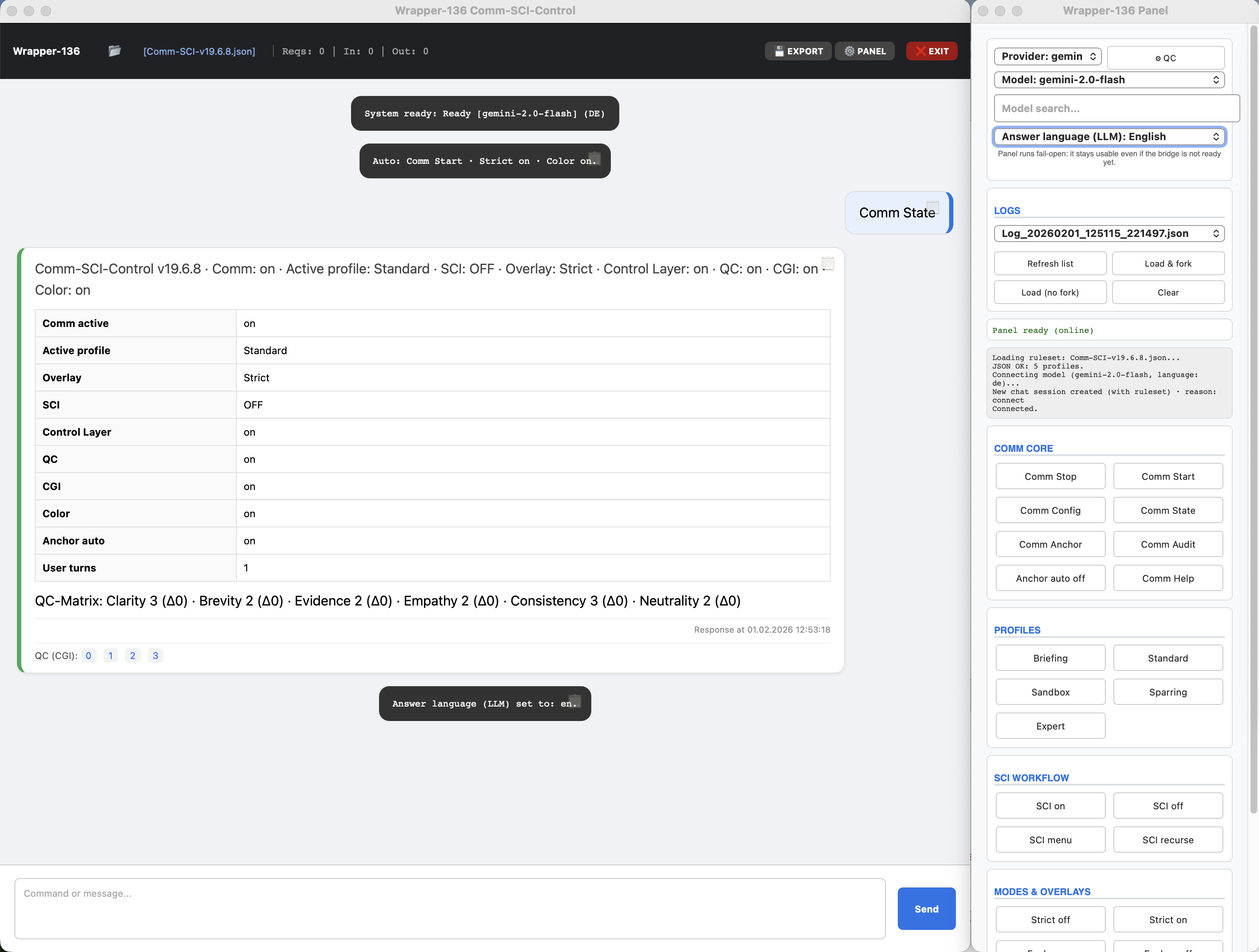 Wrapper UI screenshot 1